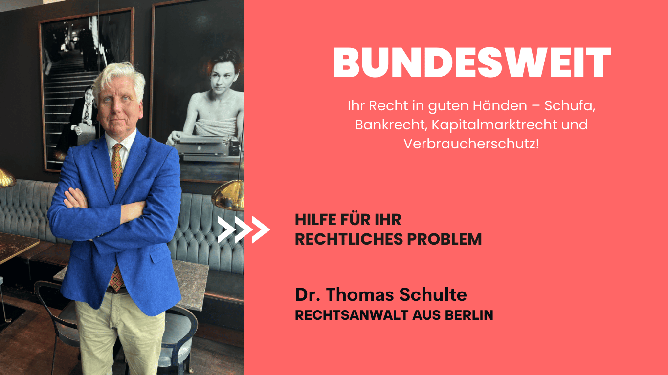 Dr. Thomas Schulte - Rechtsanwalt für Schufa und Verbraucher