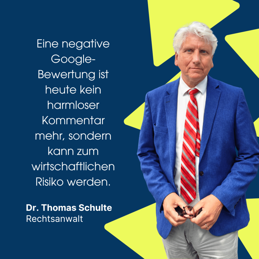 Risiko negative Bewertungen - Dr Thomas Schulte