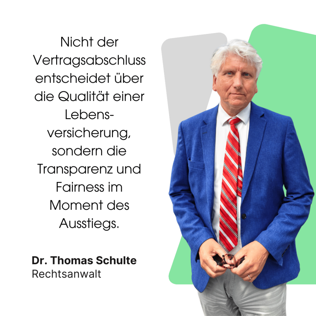 Qualität Lebensversicherung - Dr Thomas Schulte