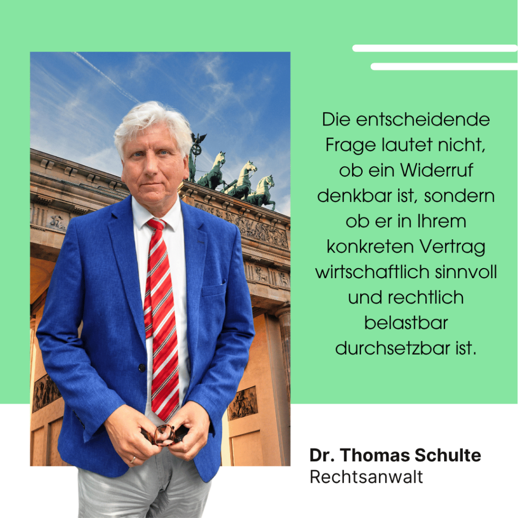 Widerruf bei Lebensversicherungen - Dr Thomas Schulte