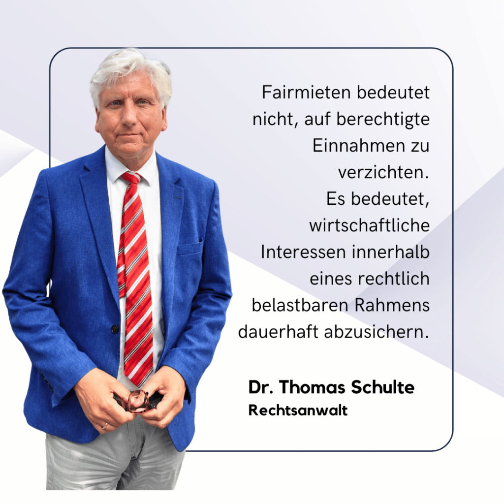Fairmieten für Vermieter und Mieter - Dr Thomas Schulte