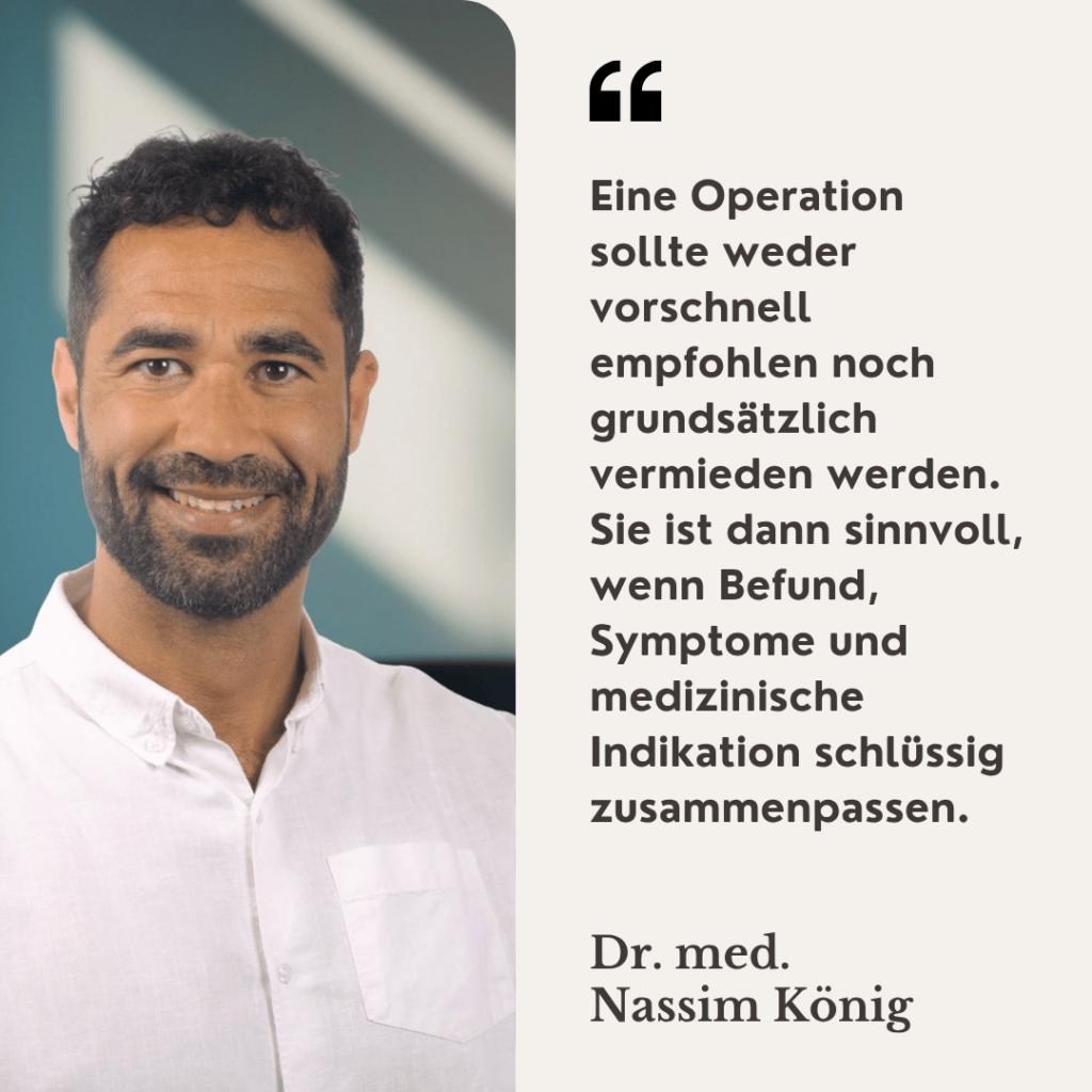 Operation Bandscheibe mit Dr. med. Nassim König